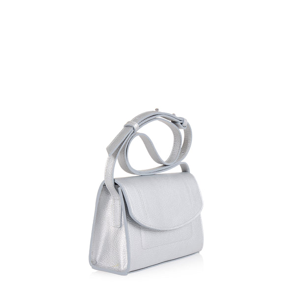 The Runthrough Mini (Silver Pebbled Leather)