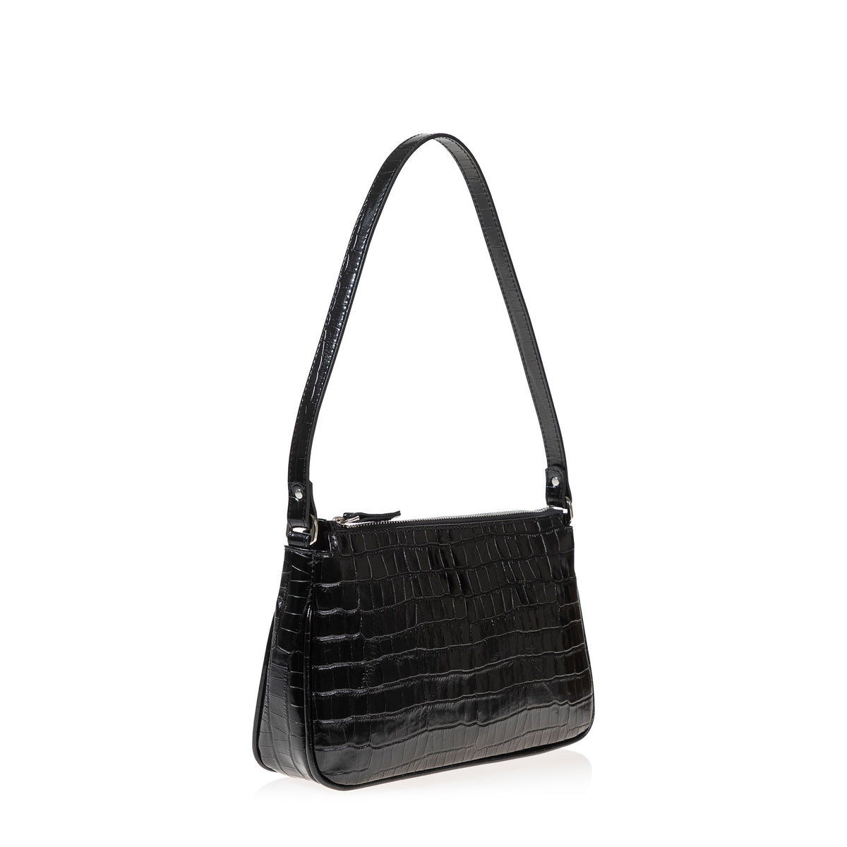Baguette (Black Croc-Embossed) – JOANNA MAXHAM