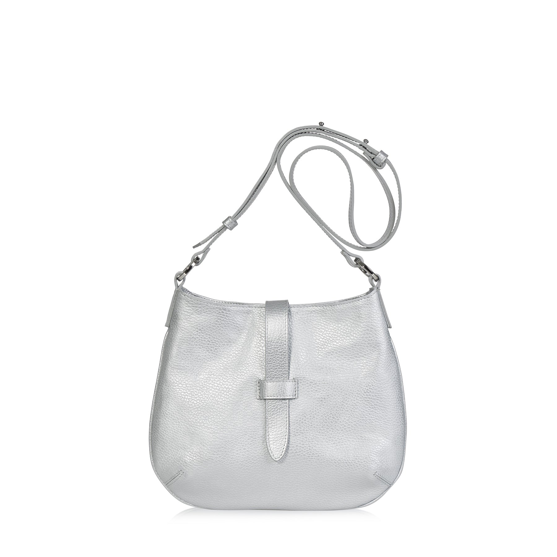 ハンドパン シルバー Tulip Crossbody Bag | Silver Leather Shoulder Bag – JOANNA MAXHAM