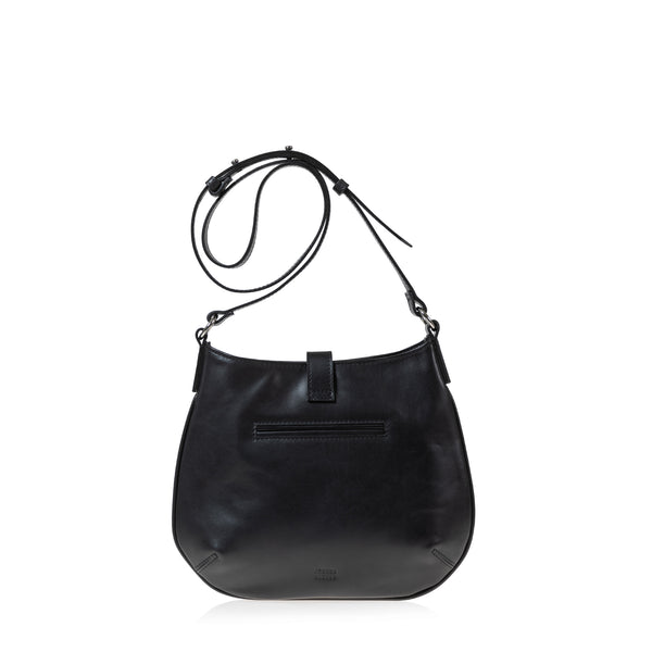 Tulip Crossbody Bag | Black Leather Shoulder Bag – JOANNA MAXHAM