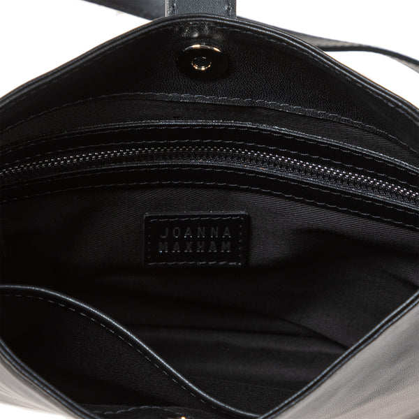 Tulip Crossbody Bag | Black Leather Shoulder Bag – JOANNA MAXHAM