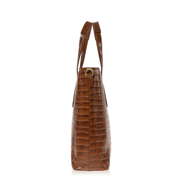 Cabas Tote Bag (Saddle Croc-Embossed)