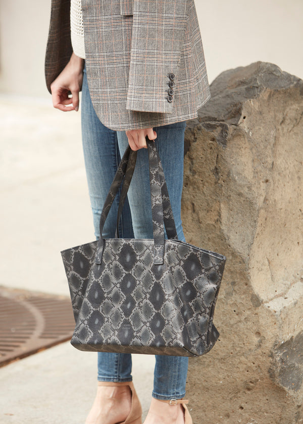 Rive Gauche Tote (Grey Snake Wash)